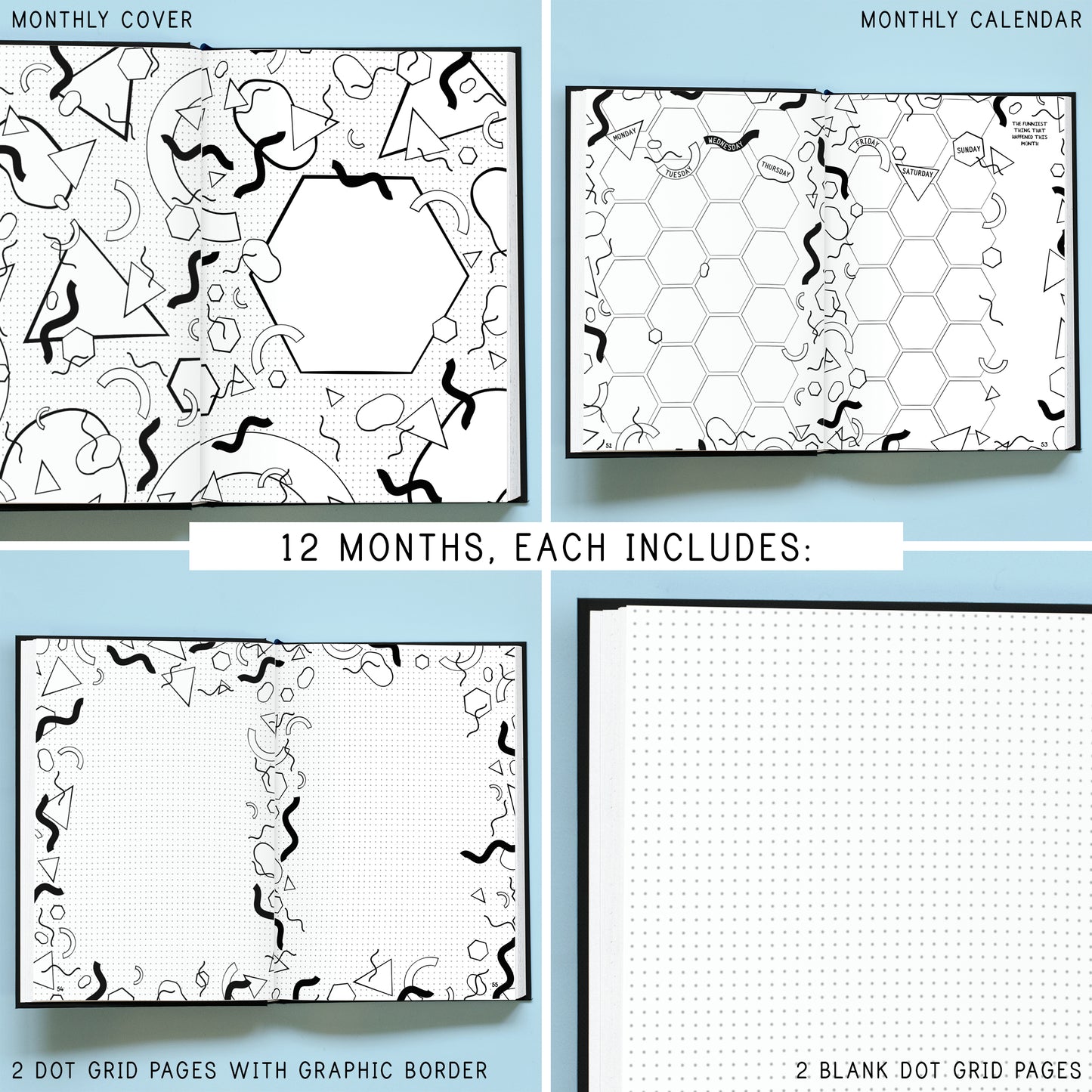 GRAPHIC MONTHLY BULLET JOURNAL
